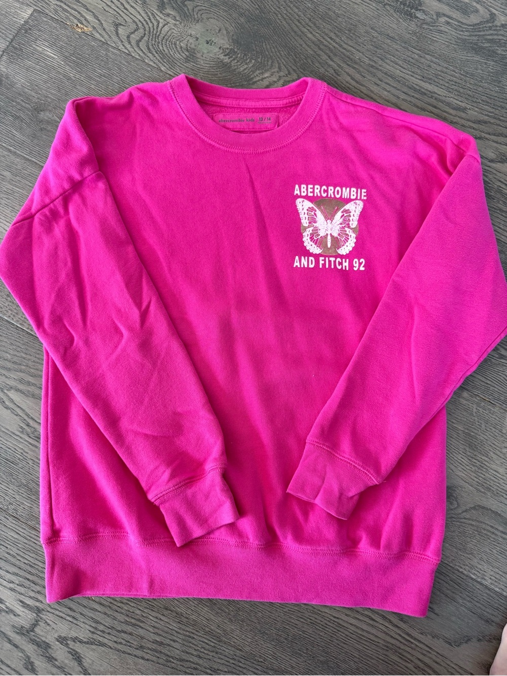 abercrombie kids Hot Pink Butterfly Sweatshirt